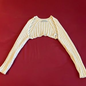 TheOpen Product Cotton Ribbed Bolero Knit Top